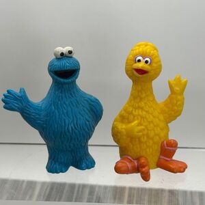 Sesame Street Cookie Monster Big Bird PVC Figures 2009 Sesame Workshop 3 inch